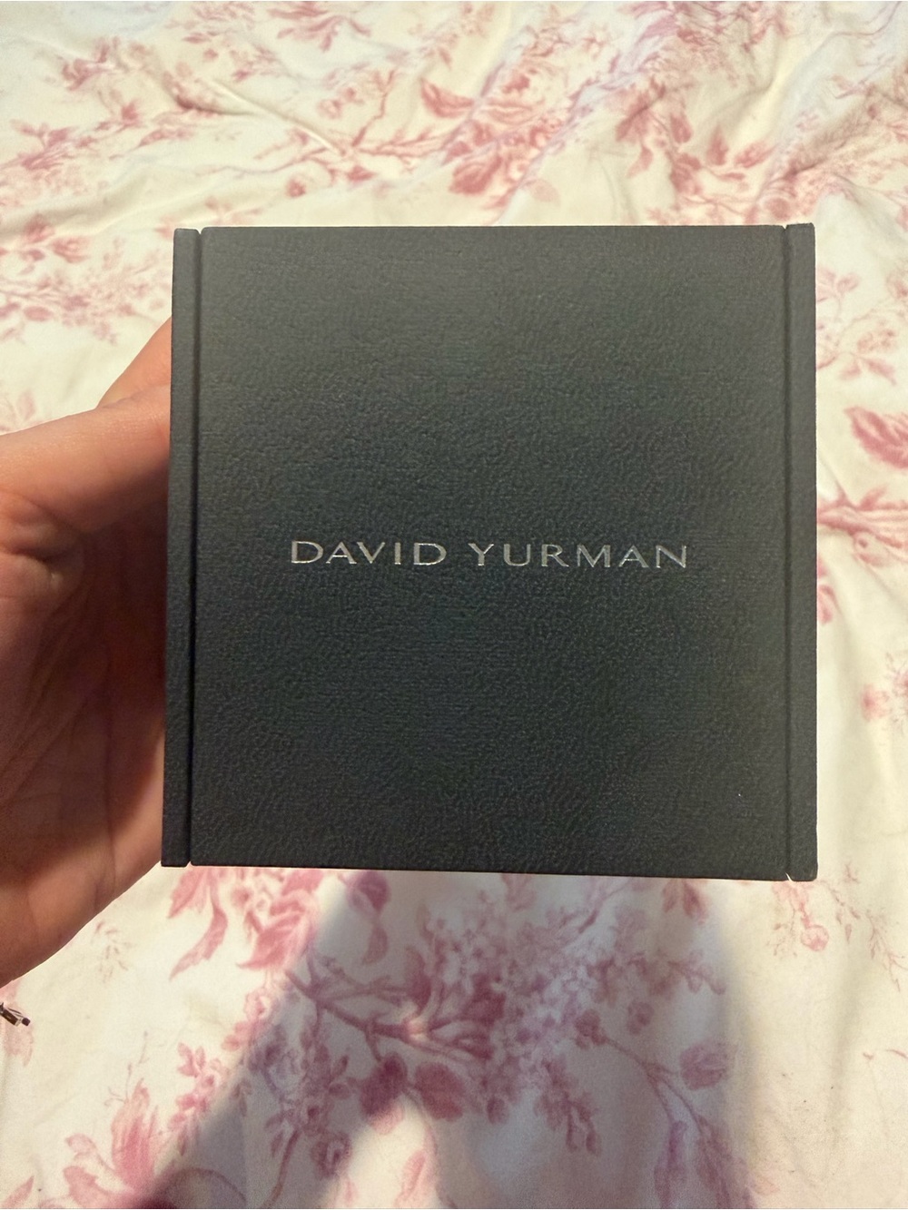 David Yurman Black Jewelry Box with Silver Logo